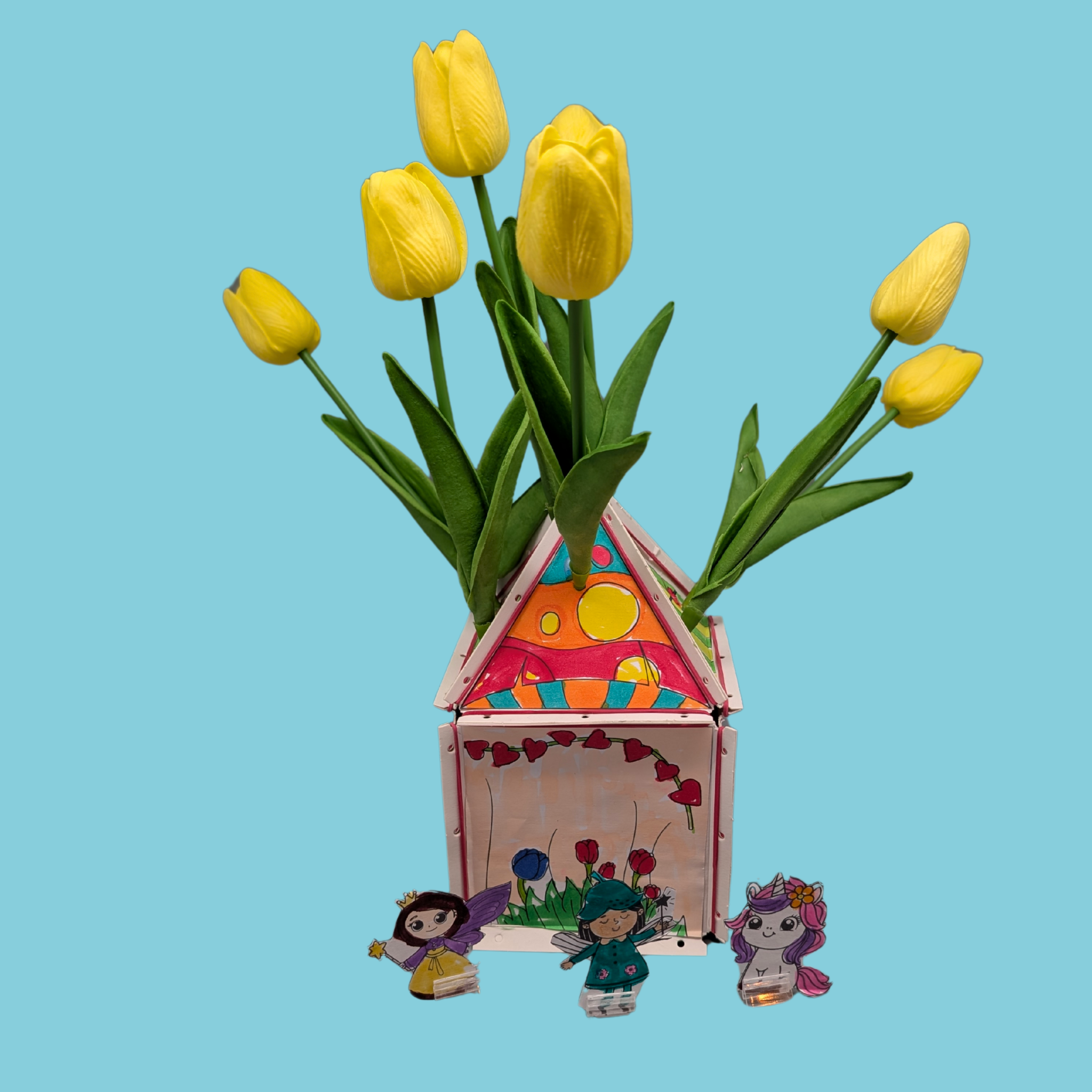 Bastel- und Malvorlage Flower Fee
