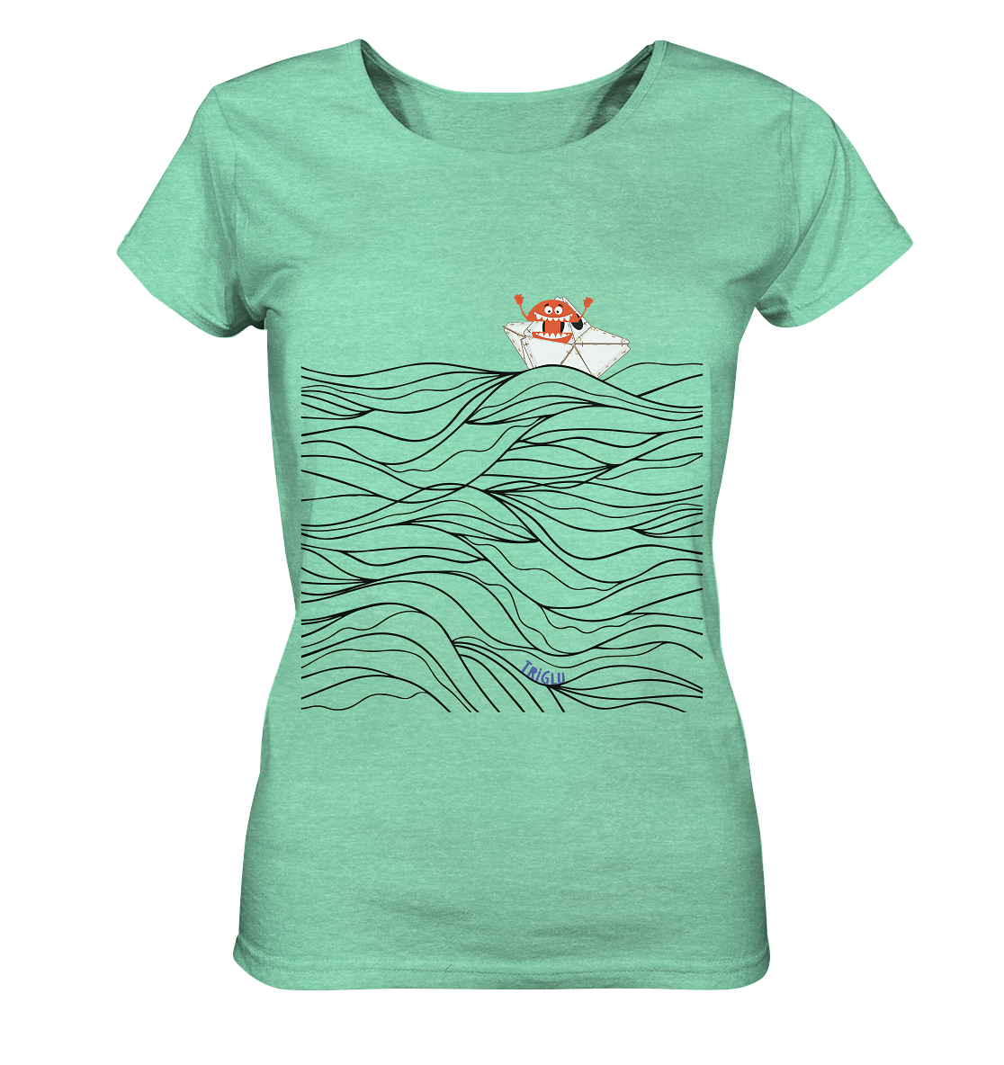 Wellenreiter - Ladies Organic Shirt (meliert)
