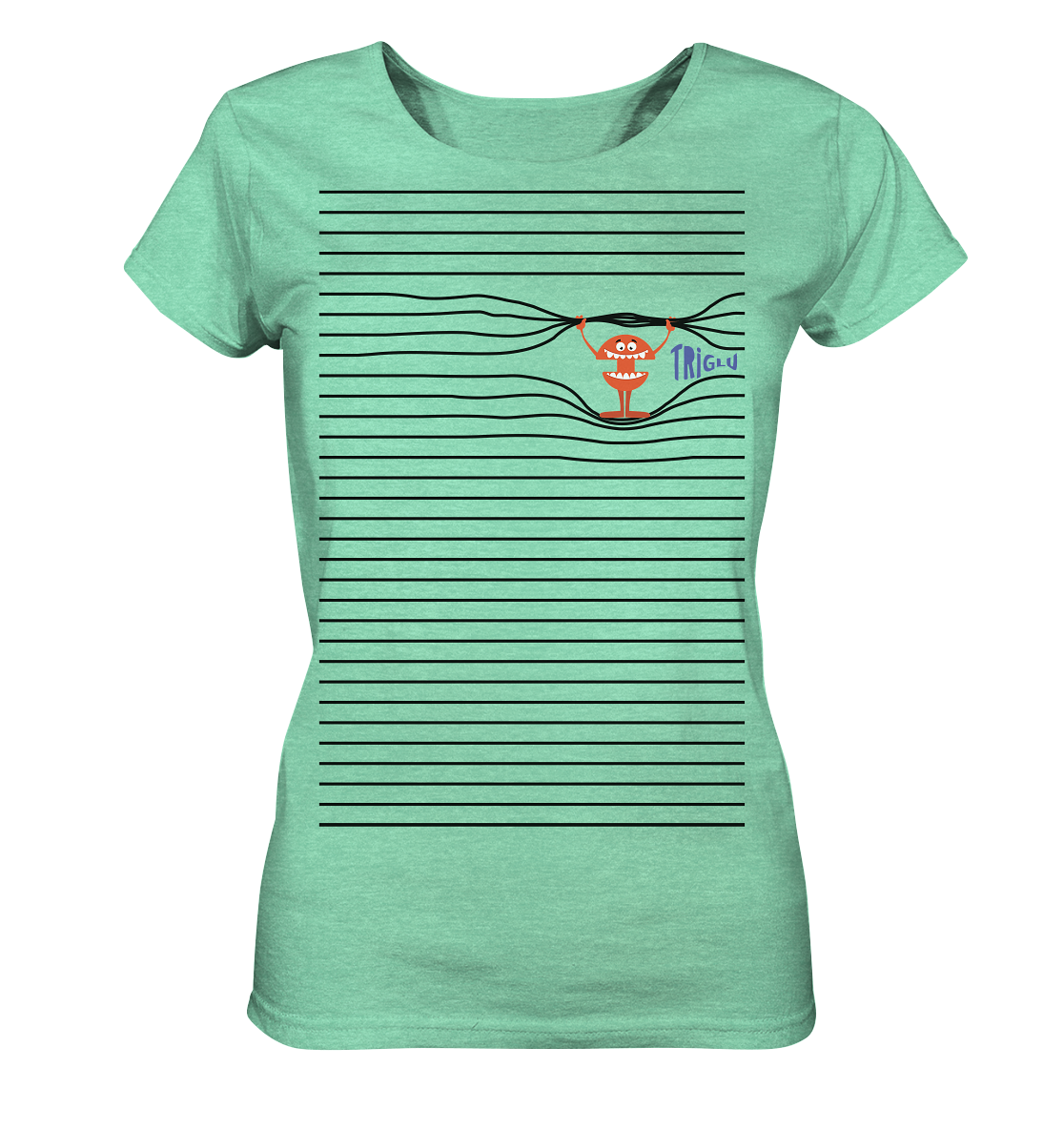Stripebrecher - Glu - Ladies Organic Shirt (meliert)