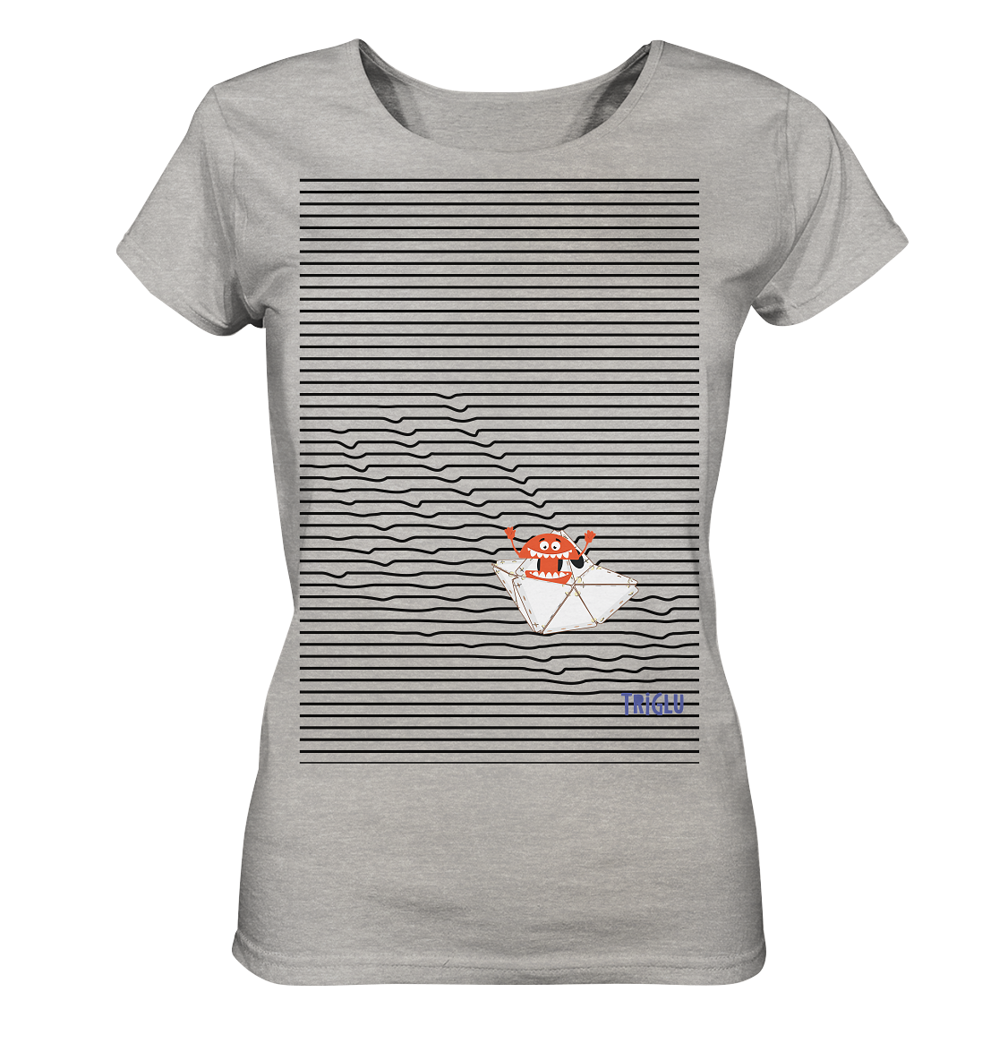 Cruising T-Shirt - Ladies Organic Shirt (meliert)