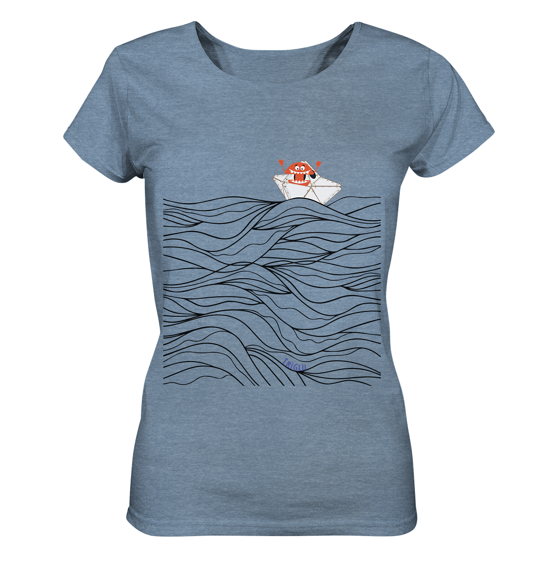 Wellenreiter - Ladies Organic Shirt (meliert)