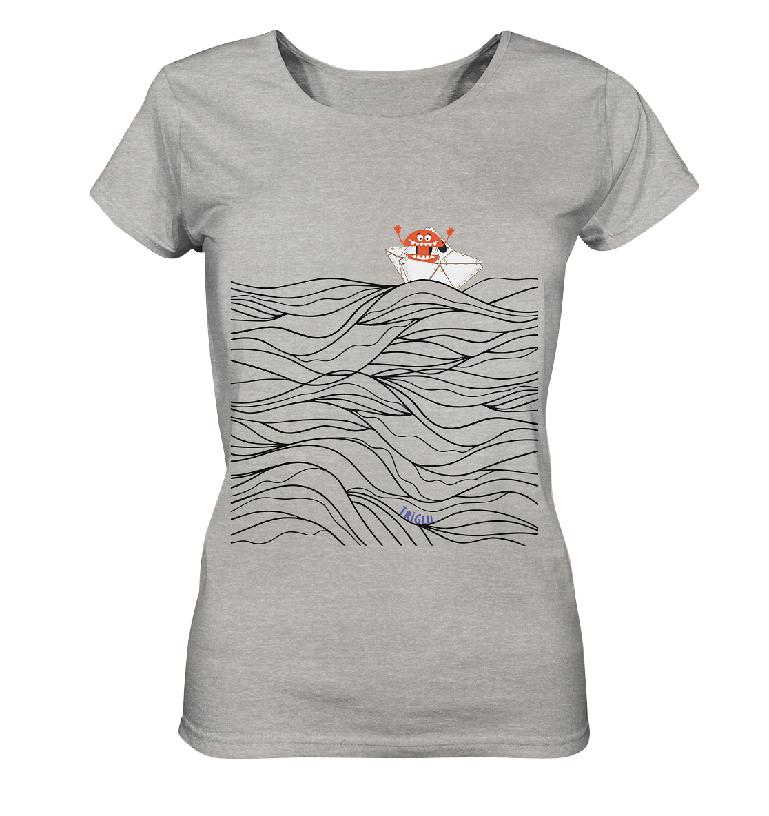 Wellenreiter - Ladies Organic Shirt (meliert)