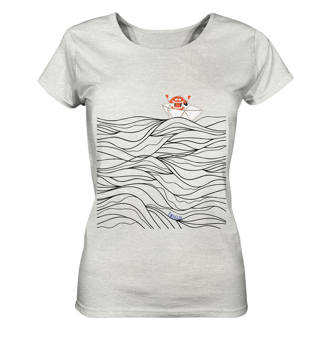 Wellenreiter - Ladies Organic Shirt (meliert)